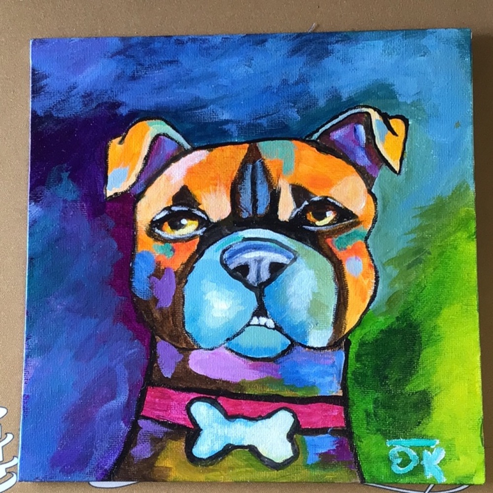Colorful Dog Wall Art by
